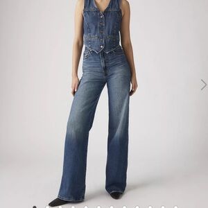 Levi's Women's Ribcage Wide Leg Blue Jeans